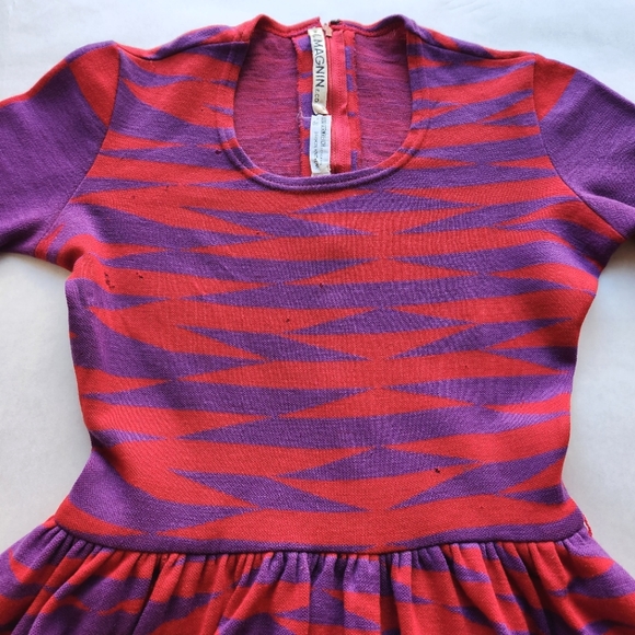 Vintage l. Magnin Rudi Gernreich Purple Red Long Sleeve Dress 10 - Picture 6 of 16